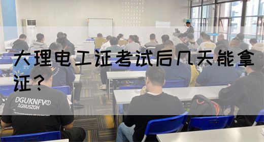 大理电工证考试后几天能拿证？