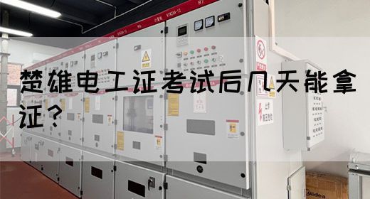 楚雄电工证考试后几天能拿证？