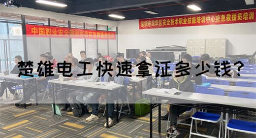 楚雄电工快速拿证多少钱？