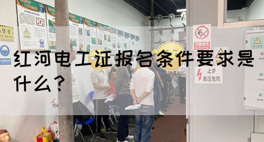 红河电工证报名条件要求是什么？