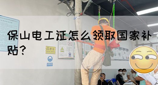 保山电工证怎么领取国家补贴？(图1)