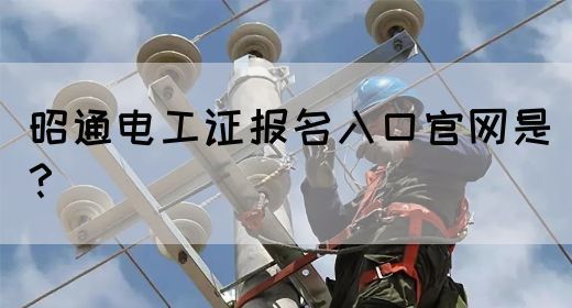 昭通电工证报名入口官网是？