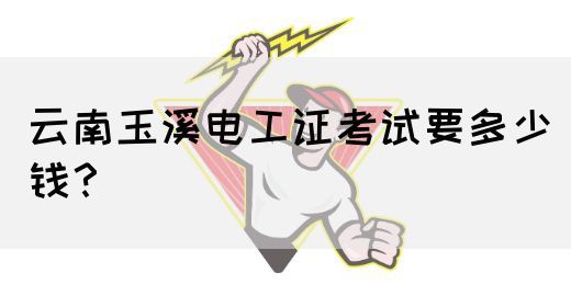 云南玉溪电工证考试要多少钱？