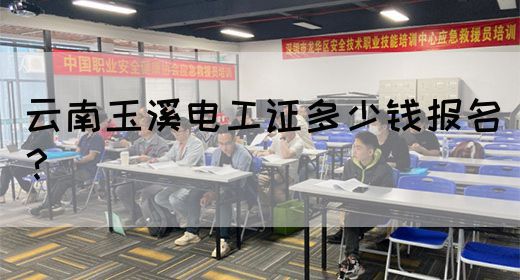云南玉溪电工证多少钱报名？