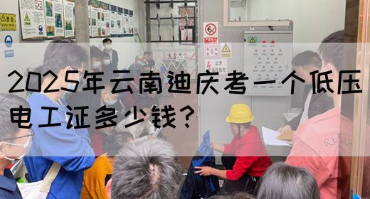 2025年云南迪庆考一个低压电工证多少钱？